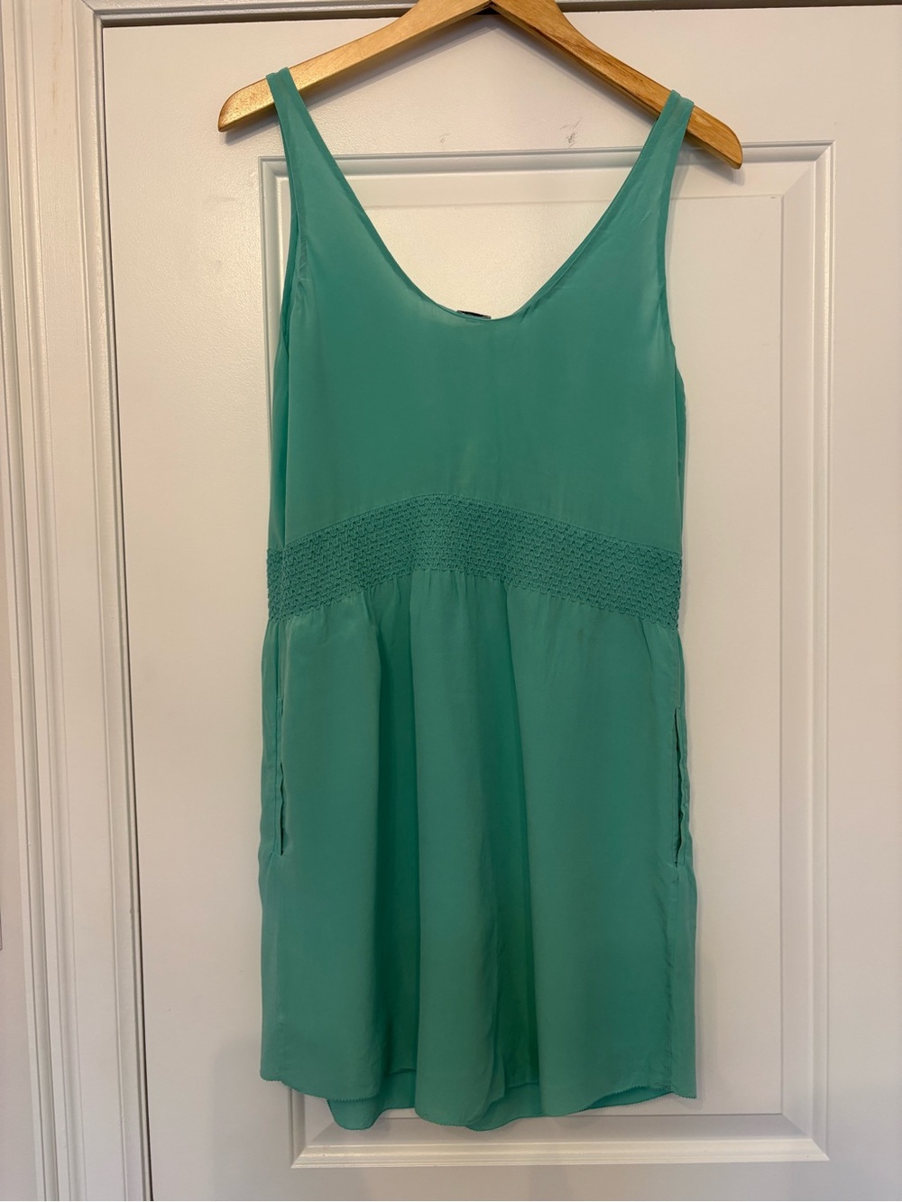 Babaton Silk Smocked-Waist Dress - Picture 4 of 10